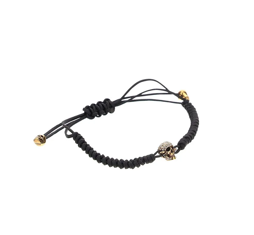Alexander McQueen Embellished Skull Bracelet