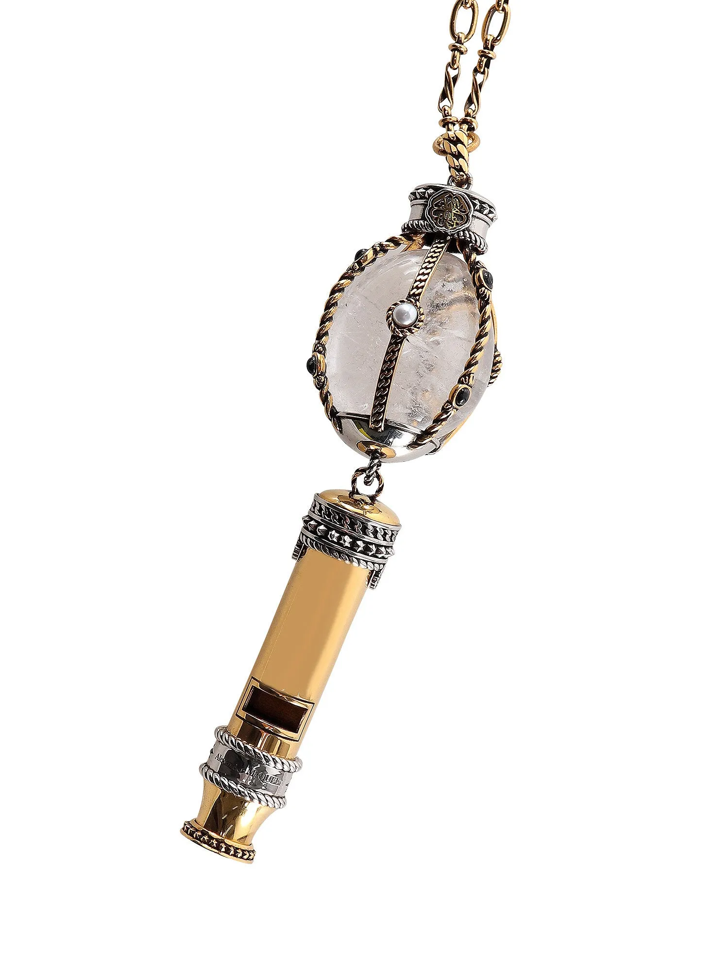Alexander McQueen Embellished Whistle Necklace