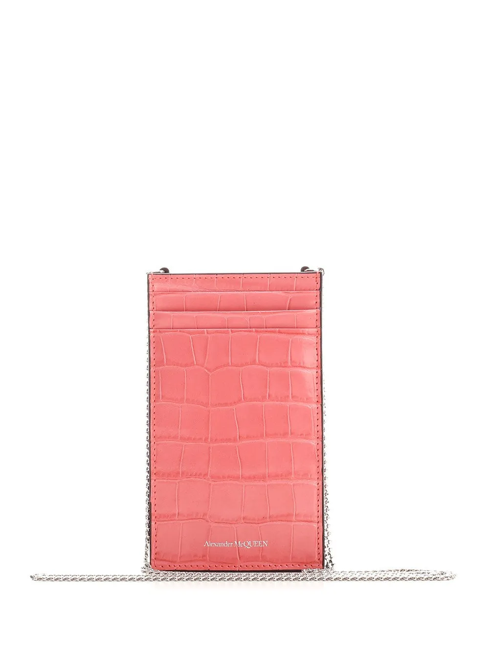 Alexander McQueen Embossed Chain Strap Phone Case