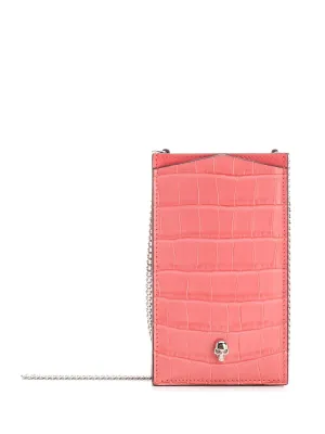 Alexander McQueen Embossed Chain Strap Phone Case