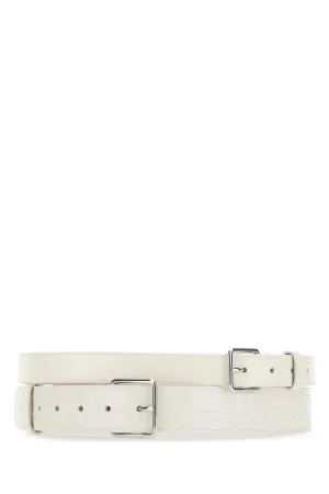 Alexander McQueen Embossed Double Buckle Belt