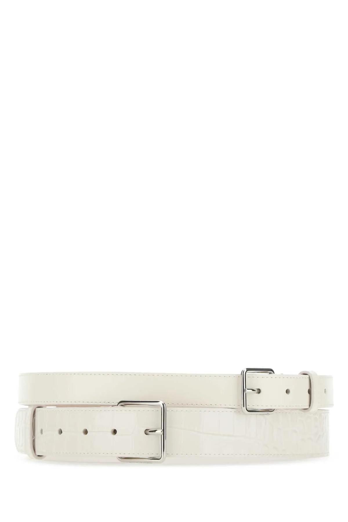 Alexander McQueen Embossed Double Buckle Belt