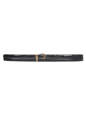 Alexander McQueen Embossed Effect Thin Belt