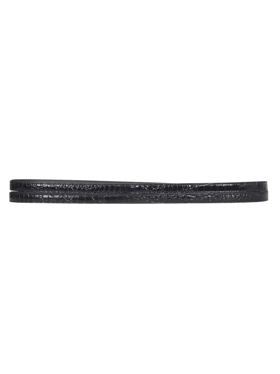 Alexander McQueen Embossed Effect Thin Belt