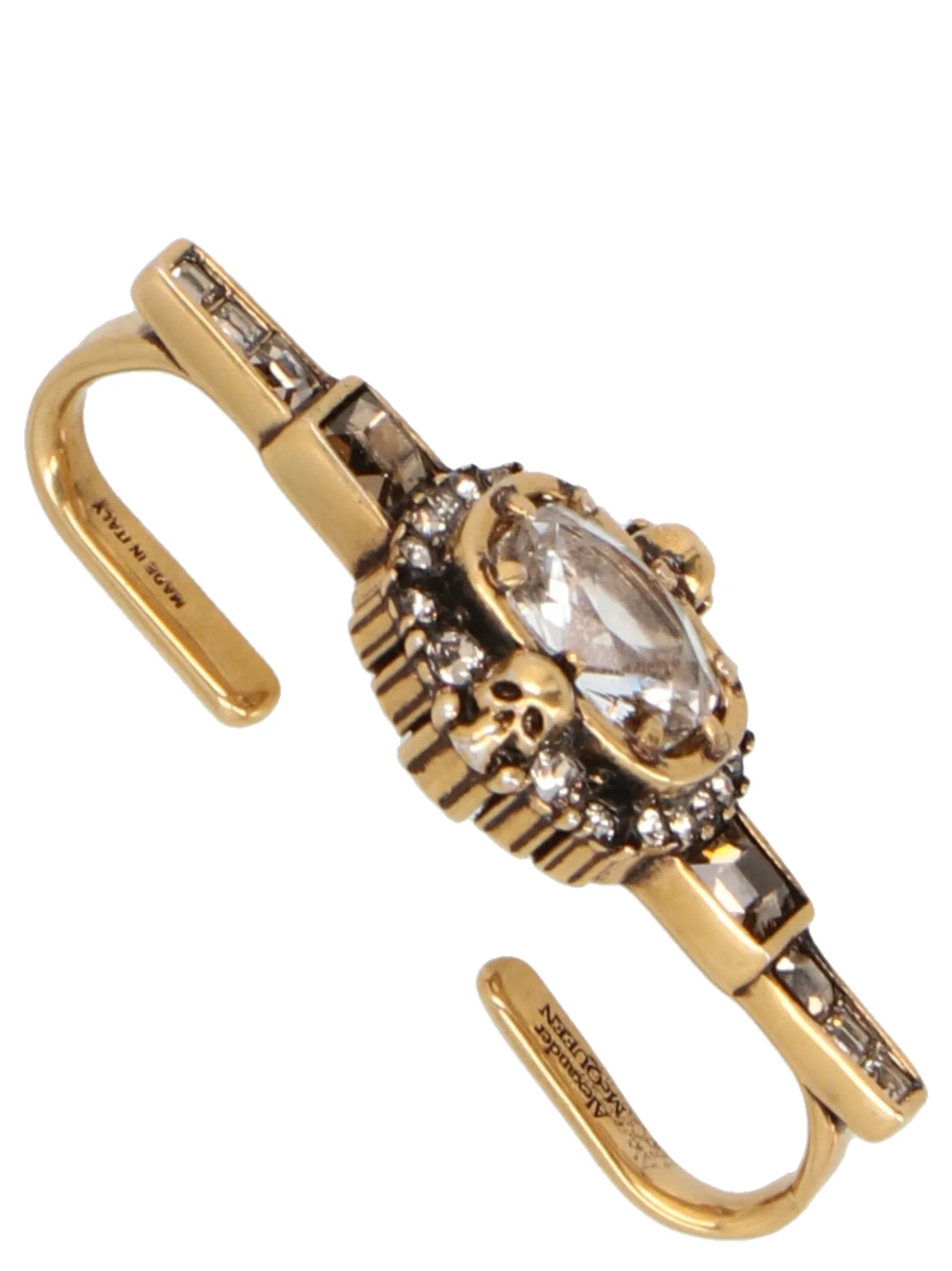 Alexander McQueen Logo Engraved Embellished Cuff Earring