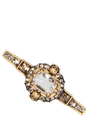 Alexander McQueen Logo Engraved Embellished Cuff Earring