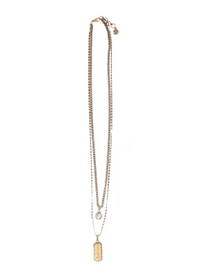 Alexander McQueen Logo Engraved Layered Necklace