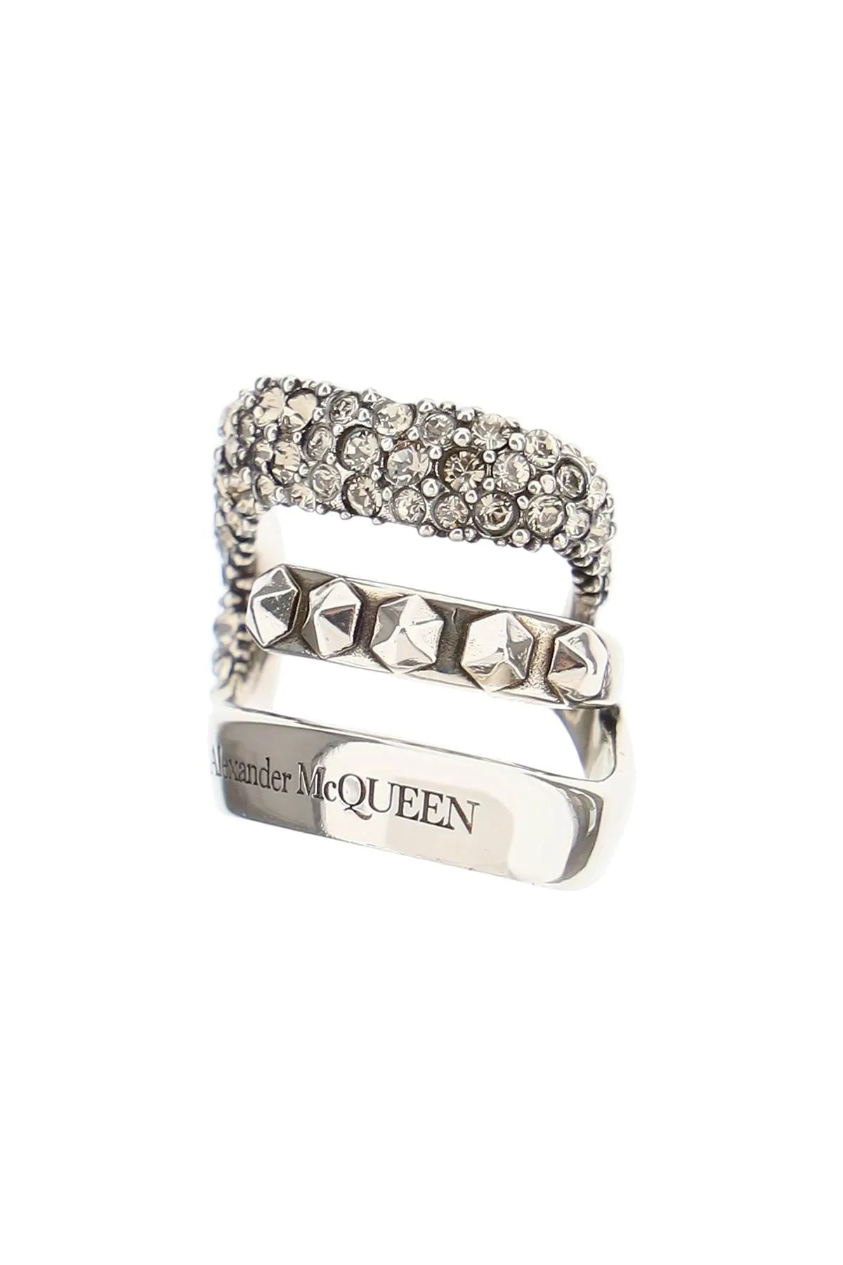 Alexander McQueen Logo Engraved Single Cuff Earring