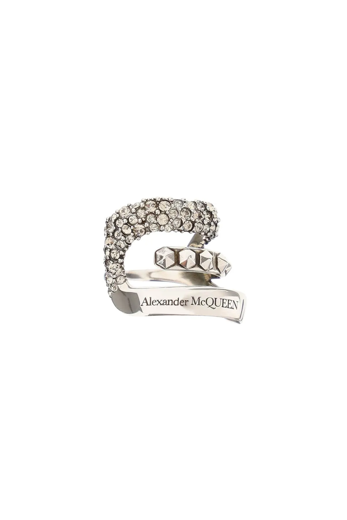 Alexander McQueen Logo Engraved Single Cuff Earring