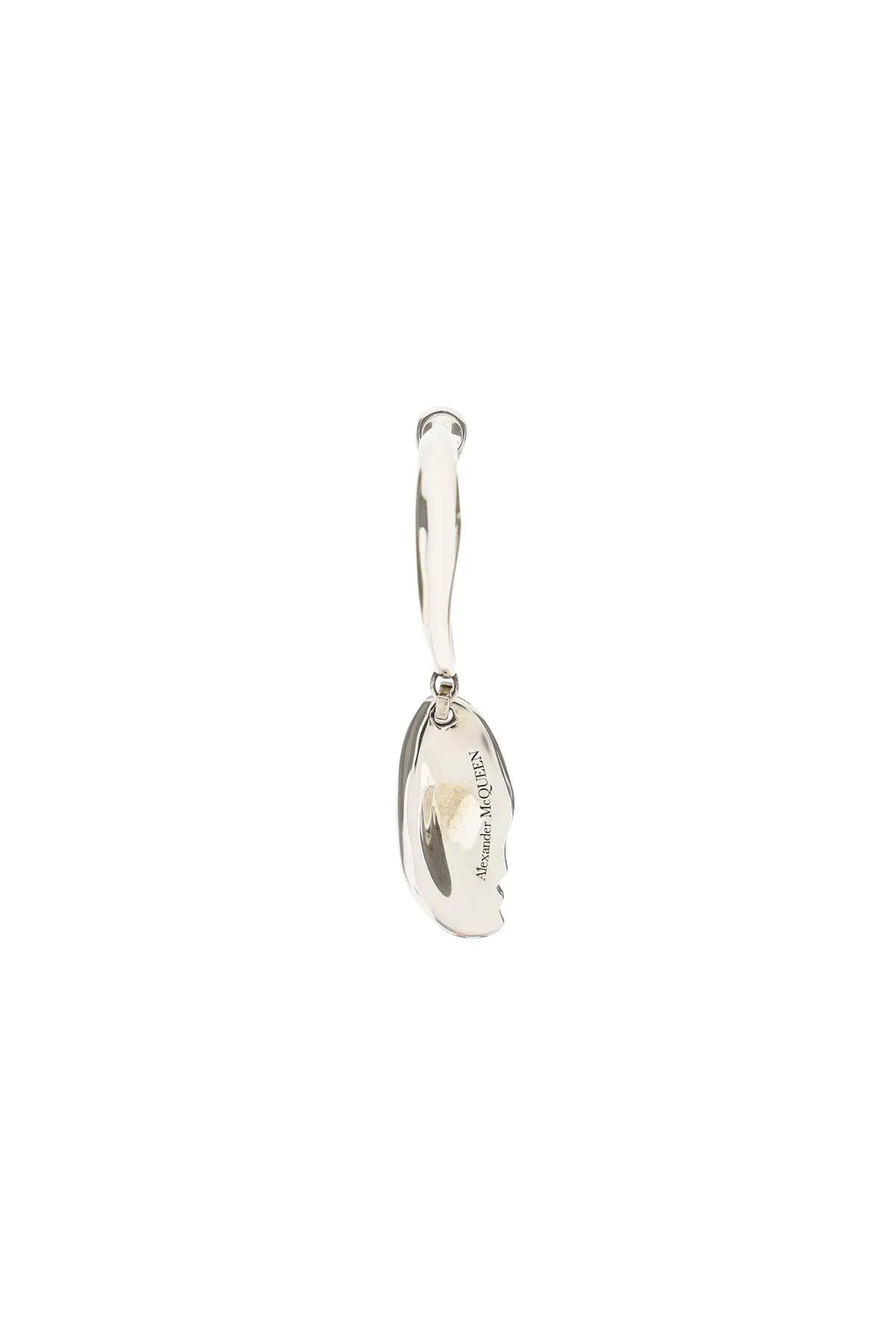 Alexander McQueen Logo Engraved Single Drop Earring