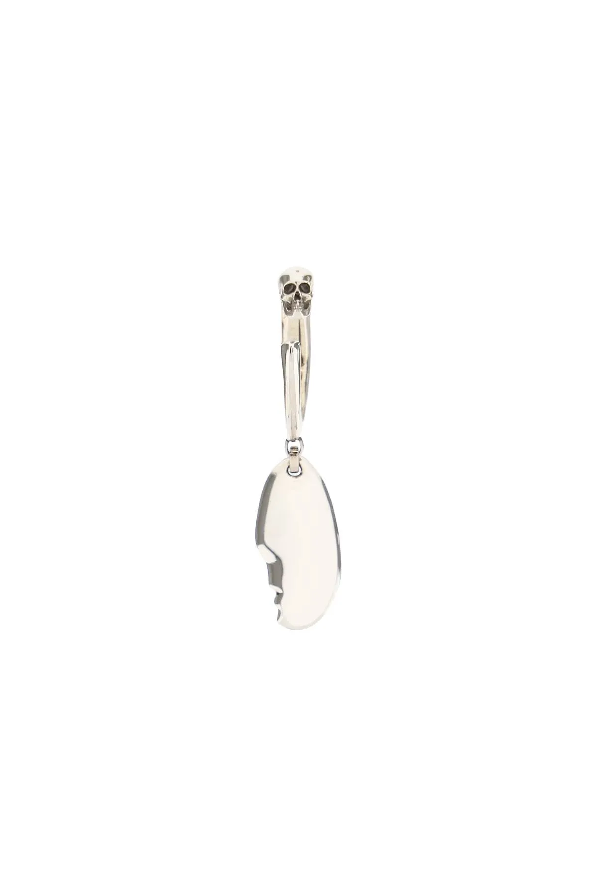 Alexander McQueen Logo Engraved Single Drop Earring