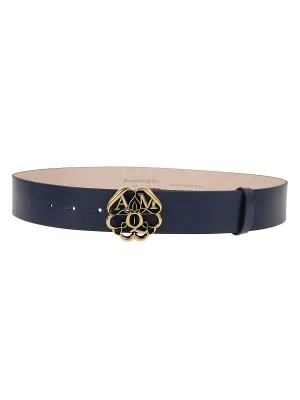 Alexander McQueen Logo Plaque Buckle Belt