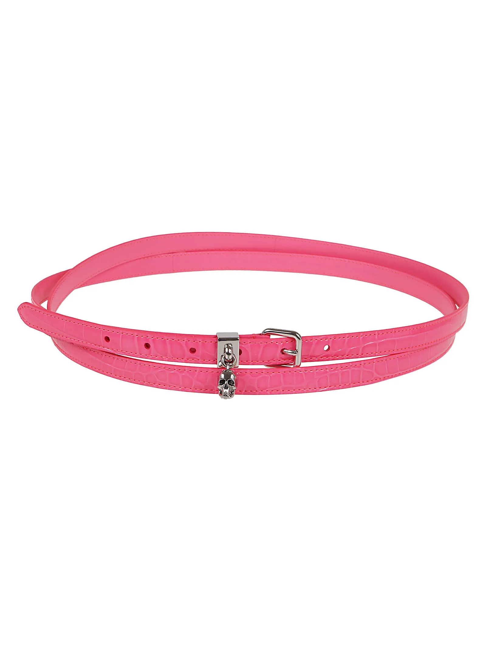 Alexander McQueen Skull Charm Buckle Belt