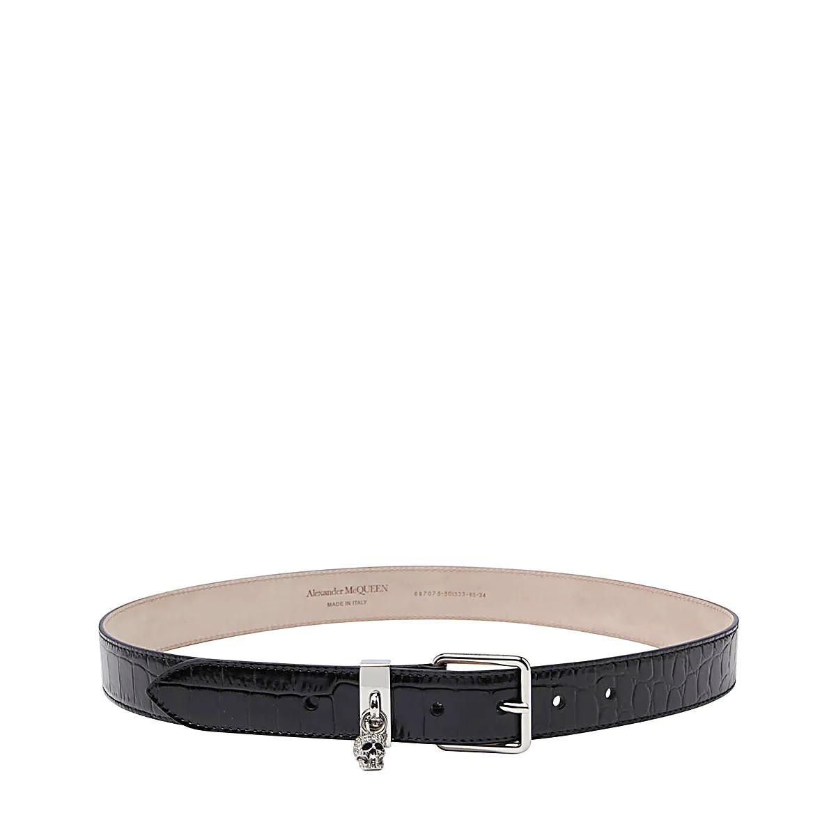 Alexander McQueen Skull Charm Buckle Belt