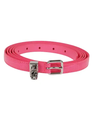 Alexander McQueen Skull Charm Buckle Belt