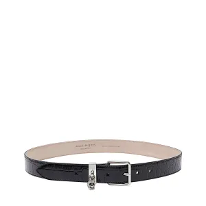 Alexander McQueen Skull Charm Buckle Belt
