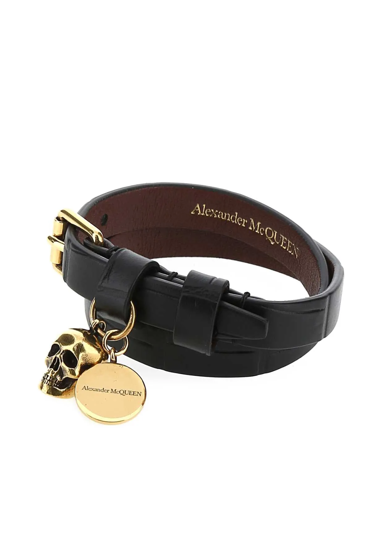 Alexander McQueen Skull Charm Wrap Bracelet