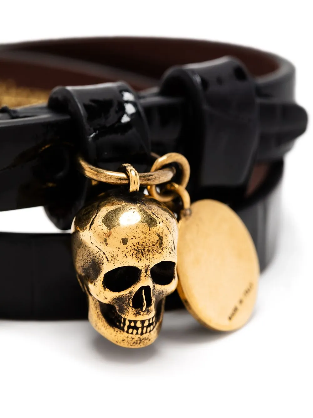 Alexander McQueen Skull Charm Wrap Bracelet