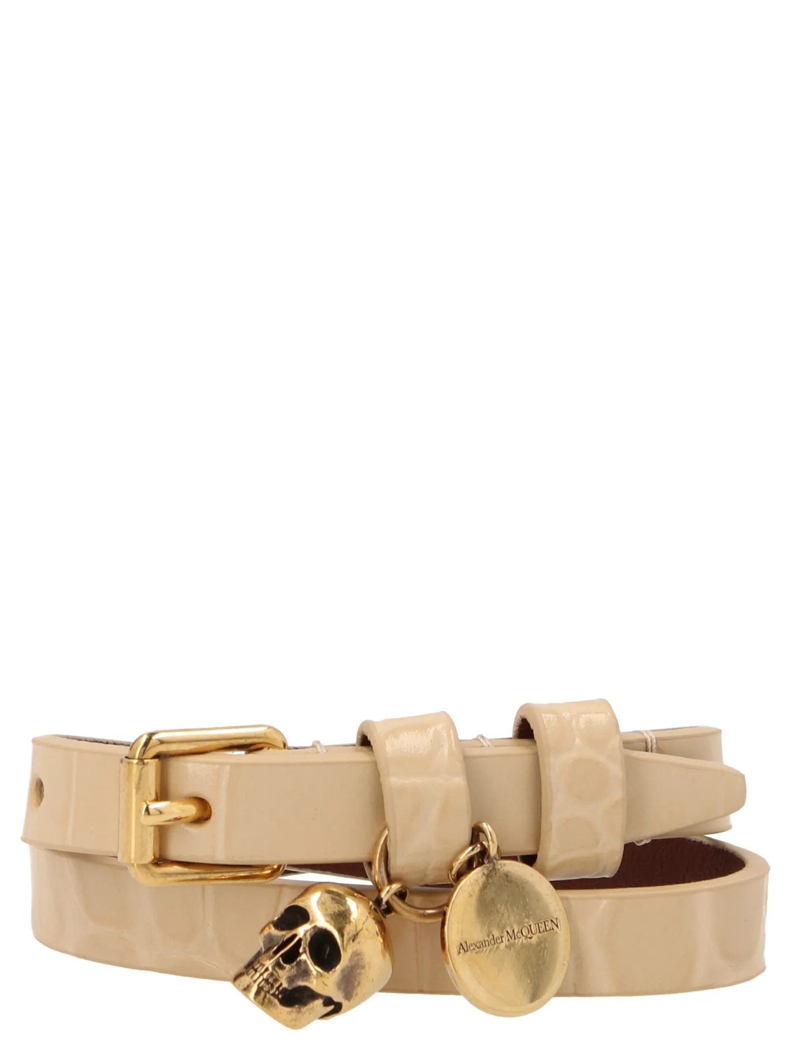 Alexander McQueen Skull Charm Wrap Bracelet