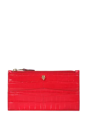 Alexander McQueen Skull Embossed Zipped Wallet