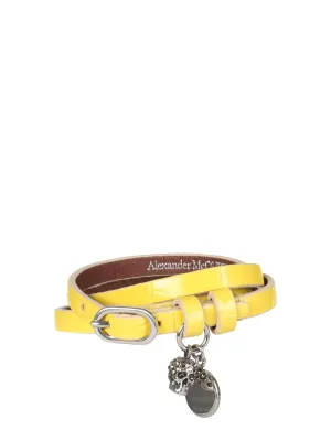 Alexander McQueen Skull Pendant Wrap Bracelet
