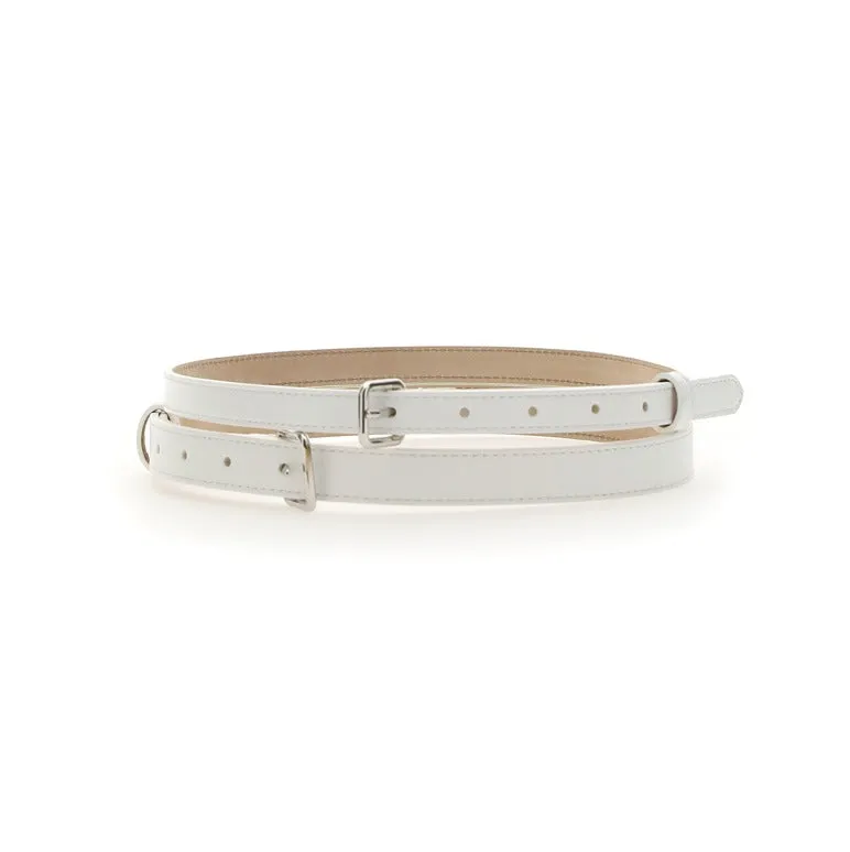 Alexander McQueen Thin Double Buckle Belt