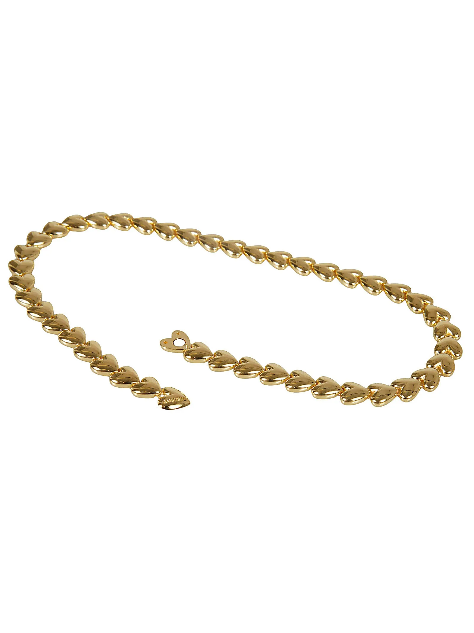 Ambush Logo Engraved Heart-Link Necklace