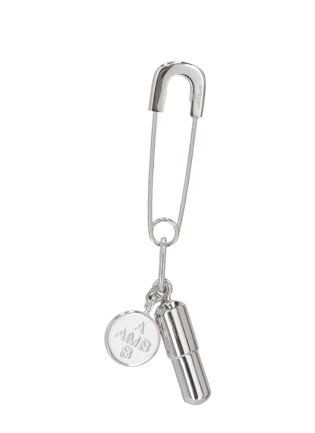 Ambush Logo Plaque Pill Charm Single Earring