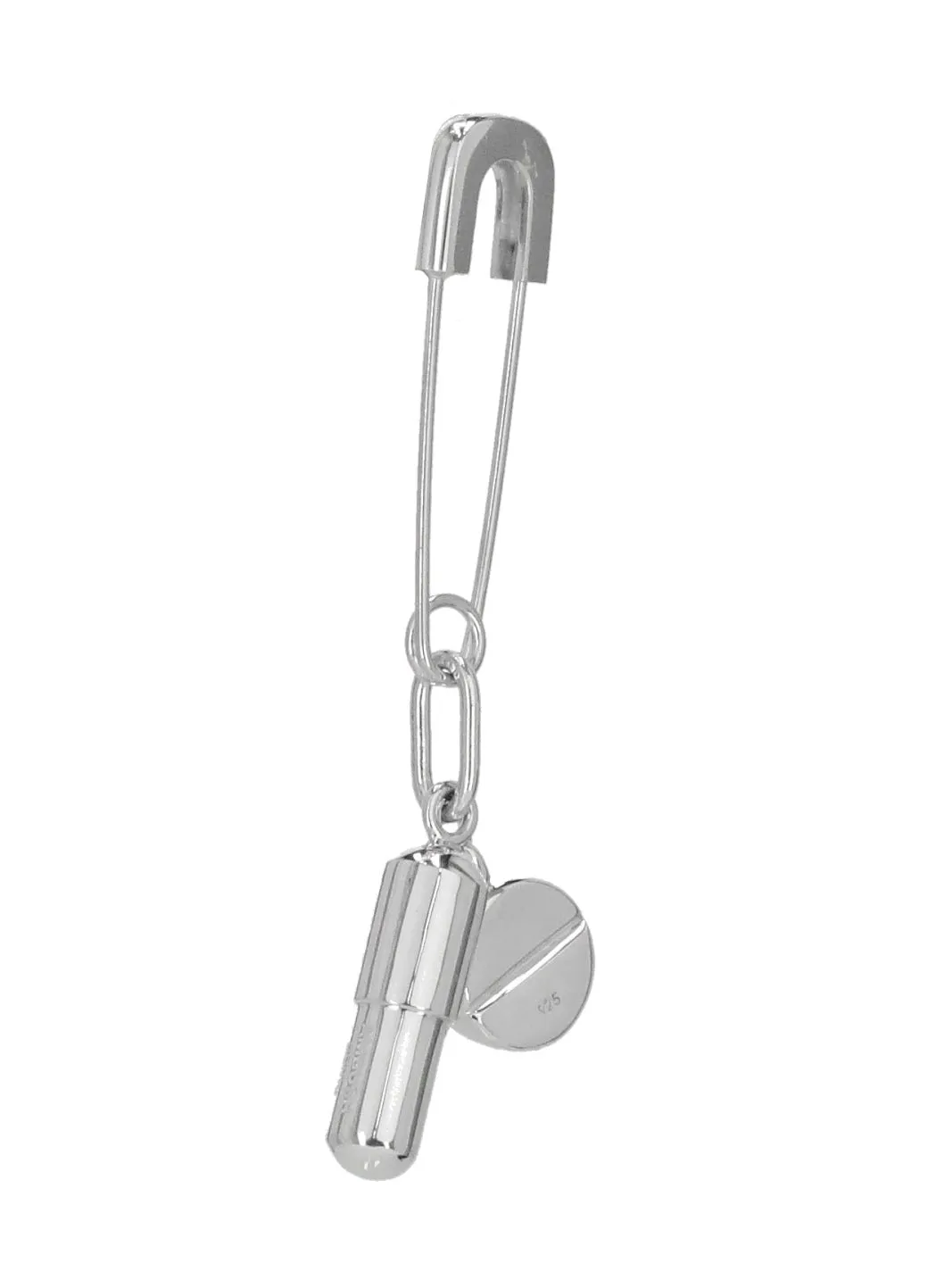 Ambush Logo Plaque Pill Charm Single Earring