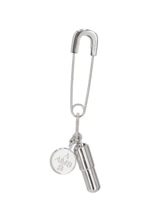 Ambush Logo Plaque Pill Charm Single Earring