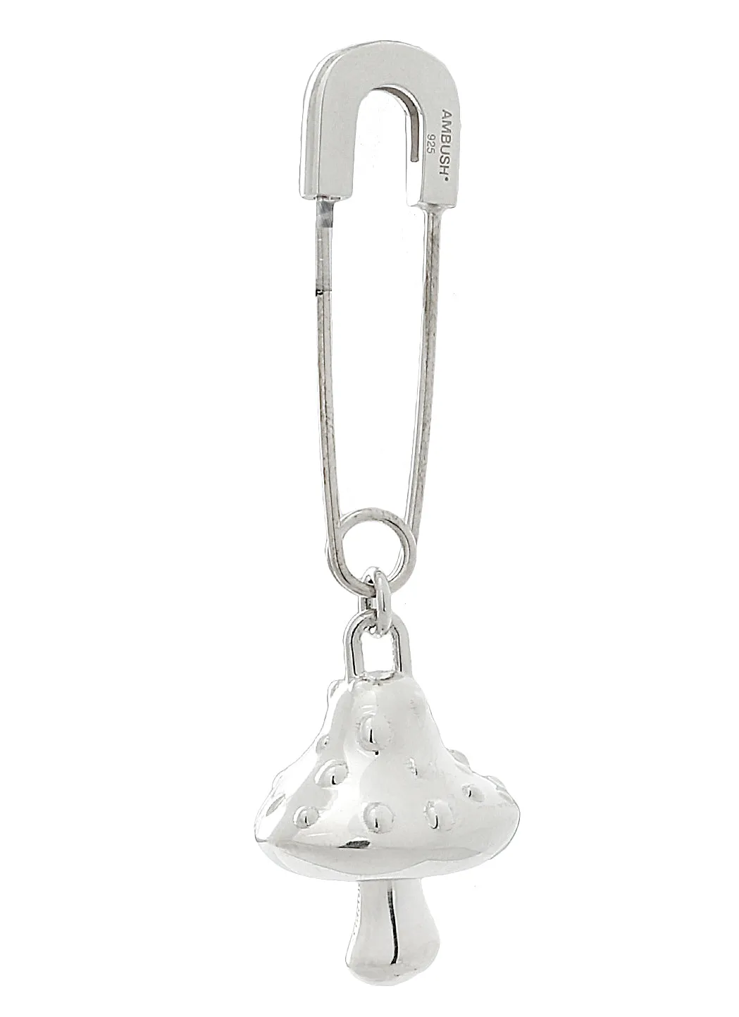 Ambush Mushroom Safety Pin Single Earring