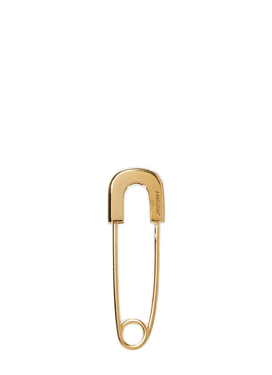Ambush Safety Pin Logo Detailed Earring