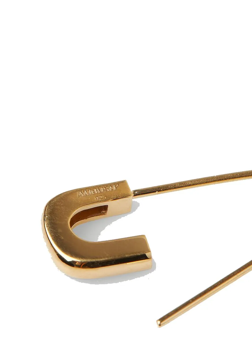 Ambush Safety Pin Logo Detailed Earring