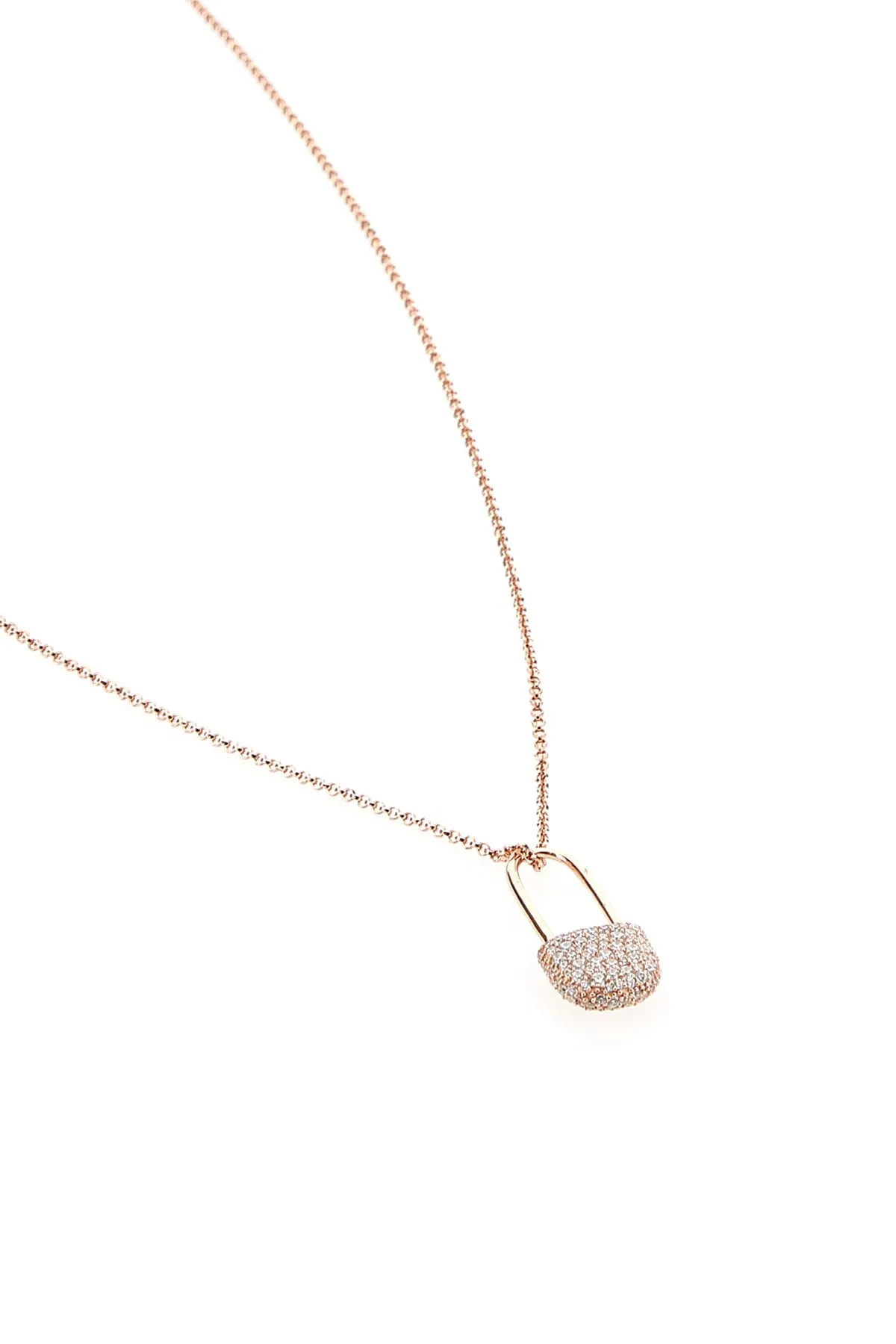 APM Monaco Safety Pin Embellished Necklace