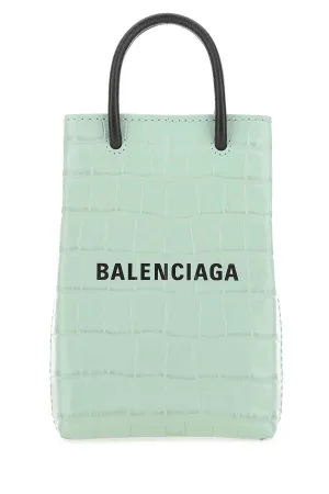 Balenciaga Logo Printed Phone Holder