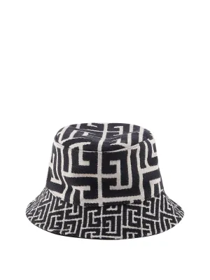 Balmain Monogram Pattern Reversible Bucket Hat