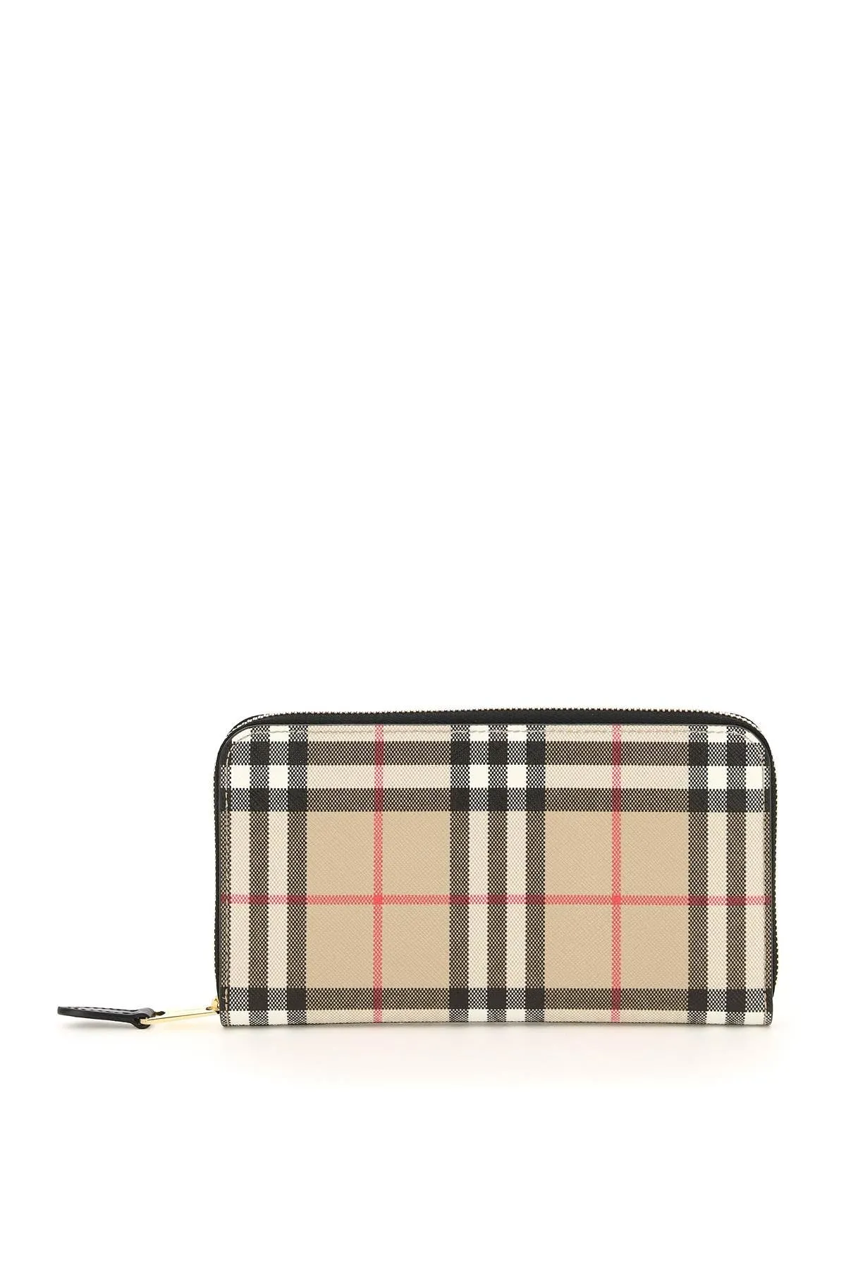 Burberry Check Pattern Zipped Wallet