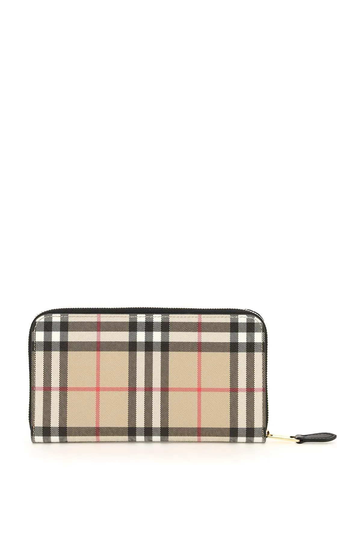 Burberry Check Pattern Zipped Wallet