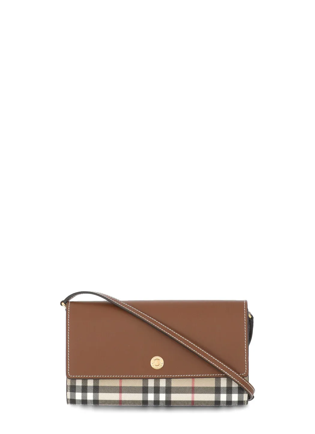 Burberry Checked Strapped Wallet