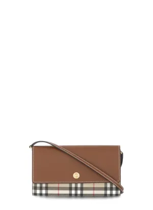 Burberry Checked Strapped Wallet