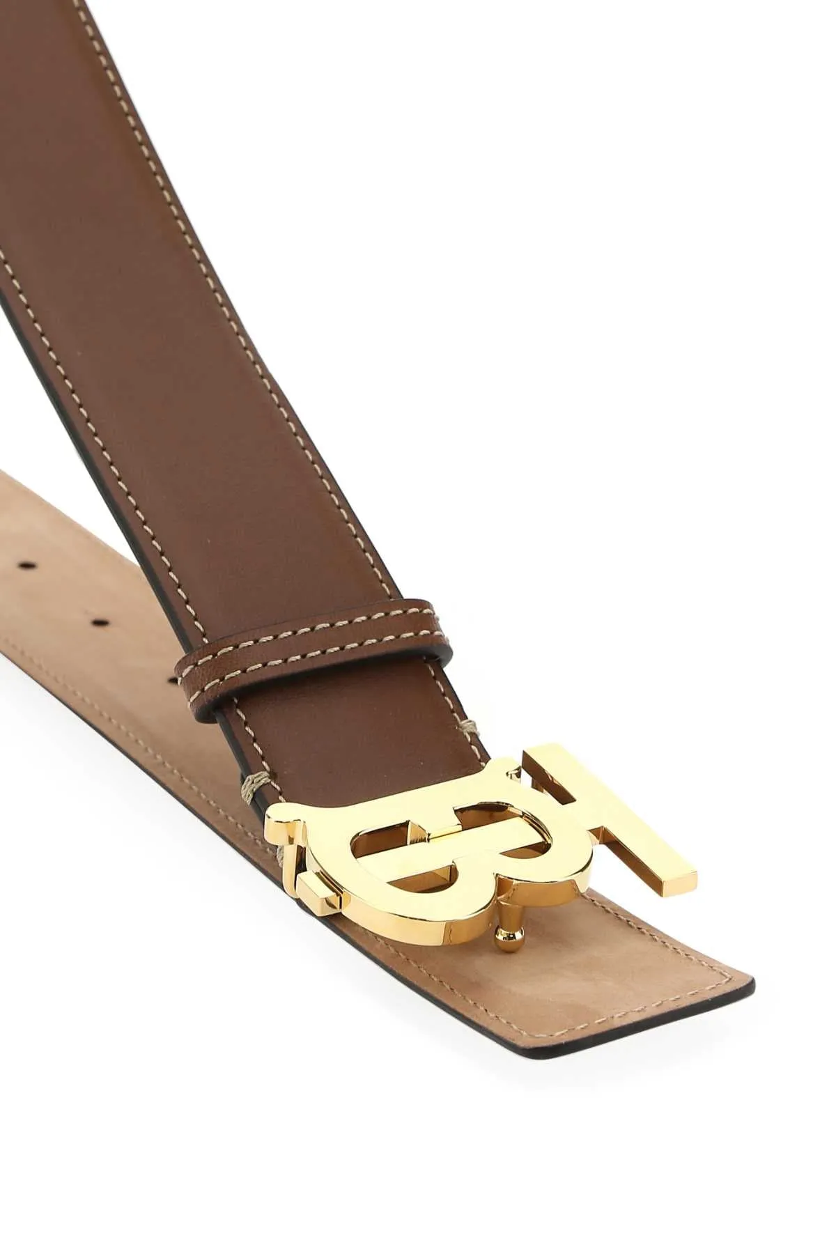 Burberry TB Logo Plaque Buckle Belt