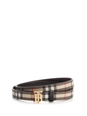 Burberry TB Monogram Plaque Reversible Belt