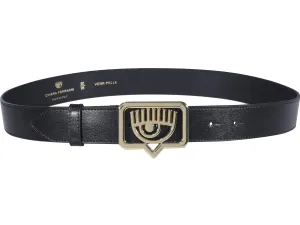 Chiara Ferragni Eyelike Logo-Plaque Belt