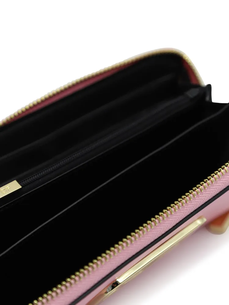 Chiara Ferragni Eyelike Plaque Zipped Continental Wallet
