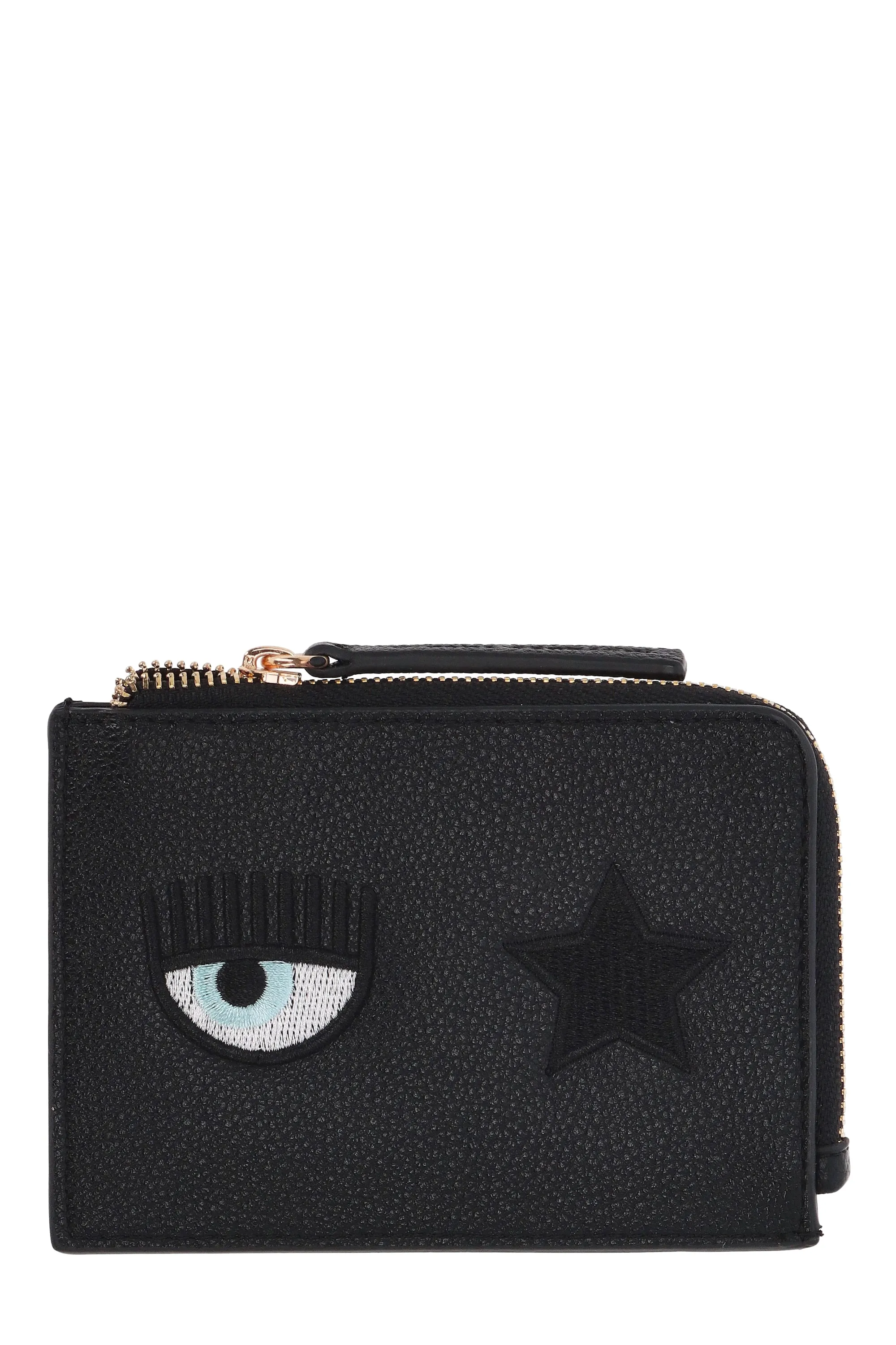 Chiara Ferragni Logo-Embroidered Zipped Wallet