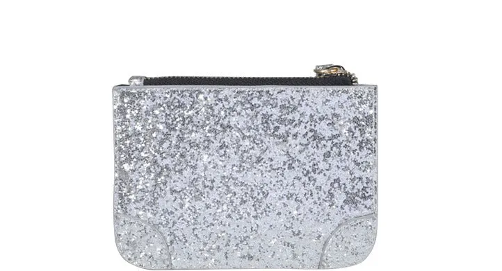 Chiara Ferragni Logo-Patch Glittered Zipped Wallet