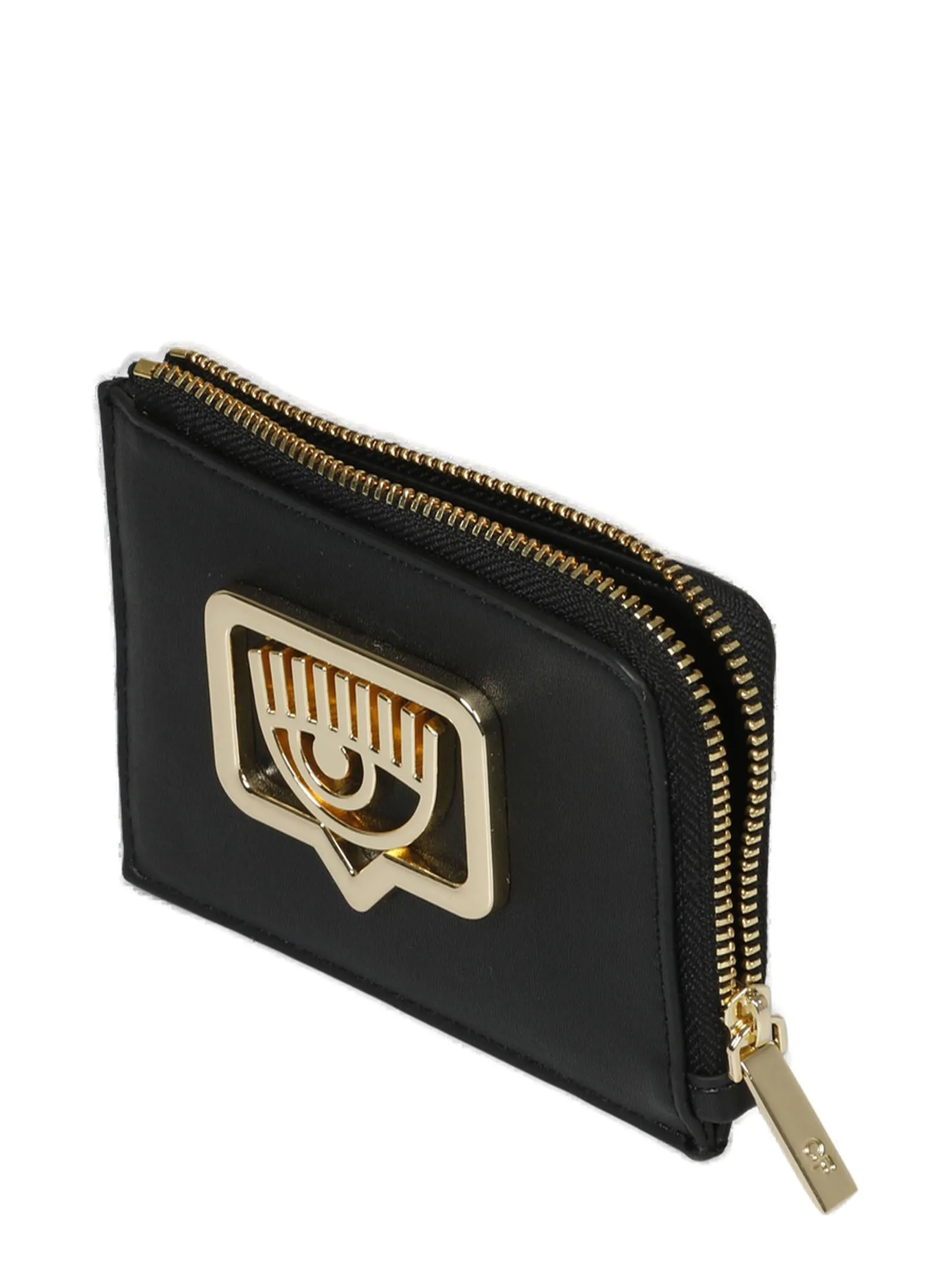Chiara Ferragni Logo Plaque Zipped Wallet