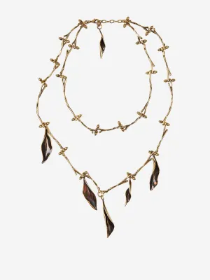 Chlo Fiji Leaf Pendants Double Necklace