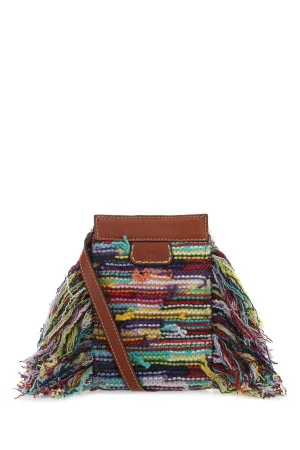Chlo Logo Embossed Paneled Knitted Phone Bag