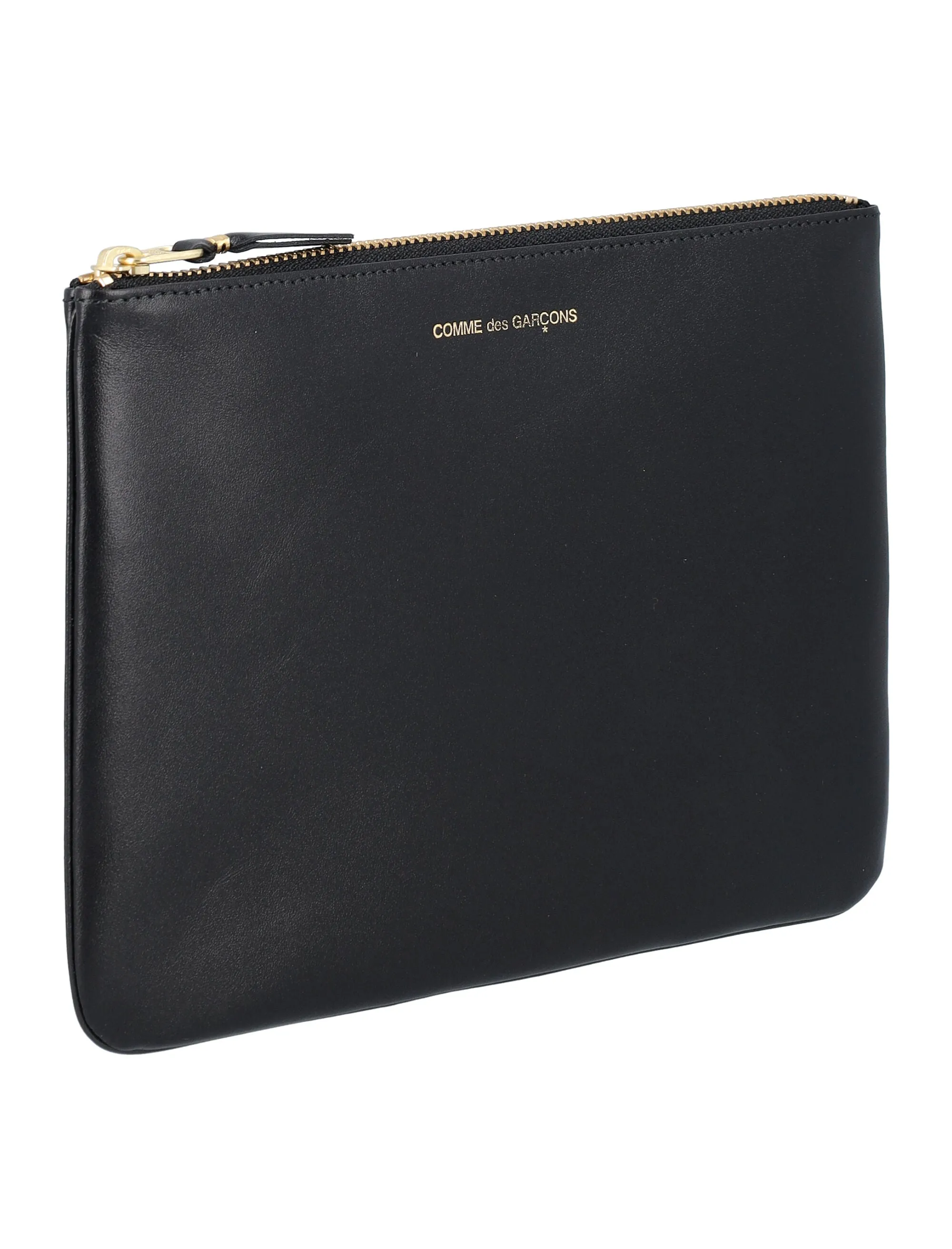 Comme des Garons Wallet Logo Embossed Zipped Pouch